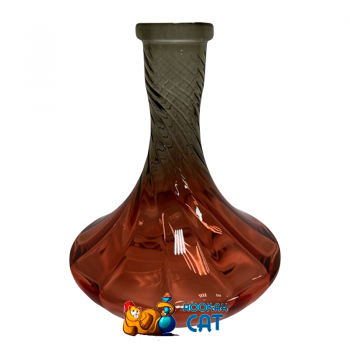 Колба для кальяна Vessel Glass Рифленая Красный Дым купить в Москве быстро и недорого - фото 1